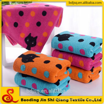 EXPORT KOREA CHINA SUPPLIER 100% cotton yarn dyed cute cat face towel